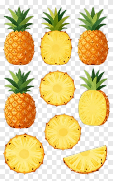 Watercolor Pineapple Illustration PNG