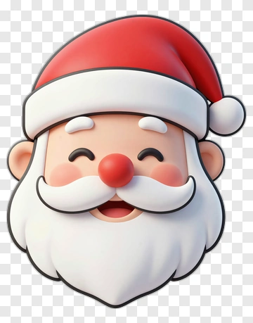 Santa Claus Cartoon Head PNG