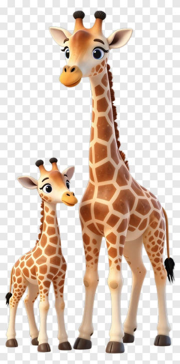 Giraffe And Baby Giraffe PNG