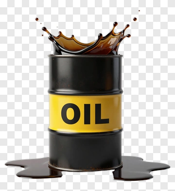 Oil Barrel With Splash PNG