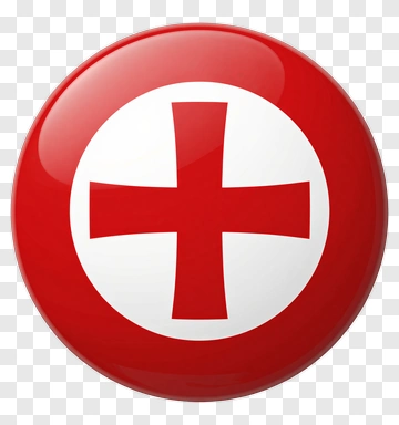 Red Cross Button PNG