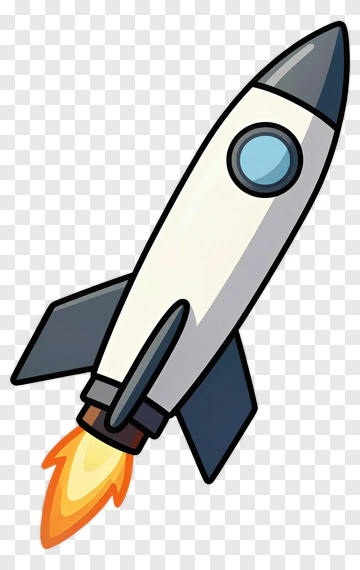 Cartoon Rocket Launching PNG