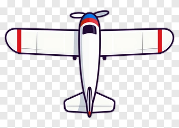 Top View Of A White Airplane PNG