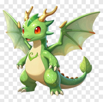 Cute Green Dragon PNG