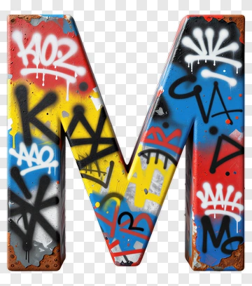 Graffiti Letter M PNG