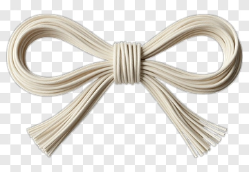 White Cord Bow PNG