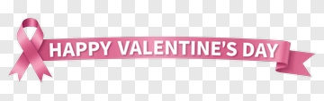 Pink Ribbon Valentine's Day Banner PNG