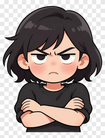 Angry Person With Crossed Arms PNG