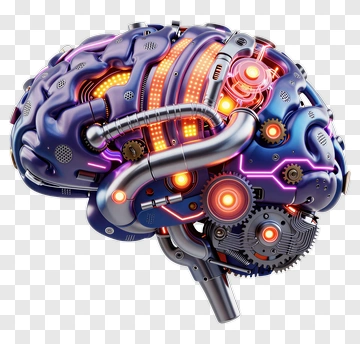 Mechanical Brain With Gears And Cables PNG
