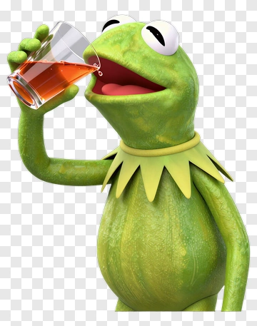 Frog Drinking From Glass PNG