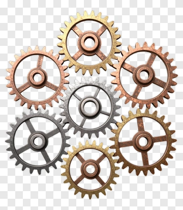 Arrangement Of Mechanical Gears PNG