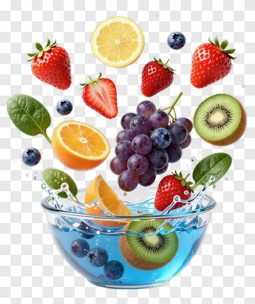 Fruit Salad In Glass Bowl PNG