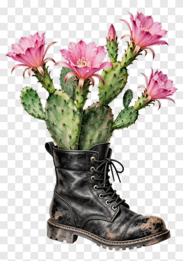 Cactus In Boot PNG