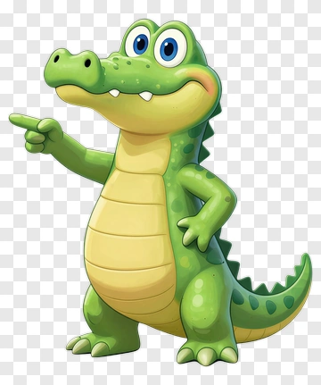 Cartoon Crocodile Character PNG