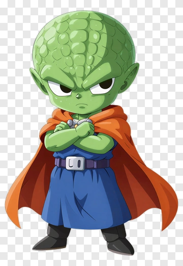 Chibi Piccolo In Orange Cape PNG