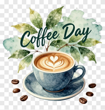 Coffee Day With Latte Art PNG