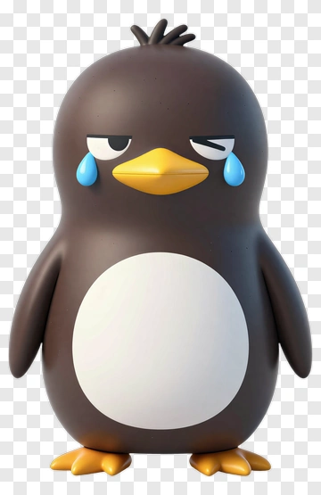 Sad Penguin With Tears PNG