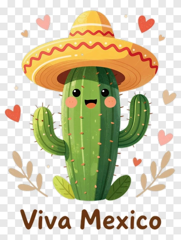 Cactus In Sombrero PNG