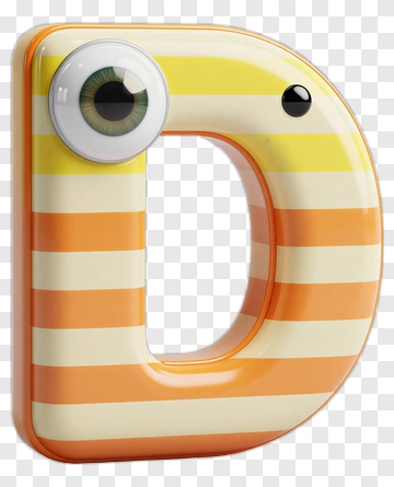 Letter D With Eye PNG