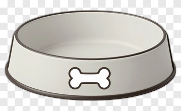 Dog Bowl With Bone Symbol PNG