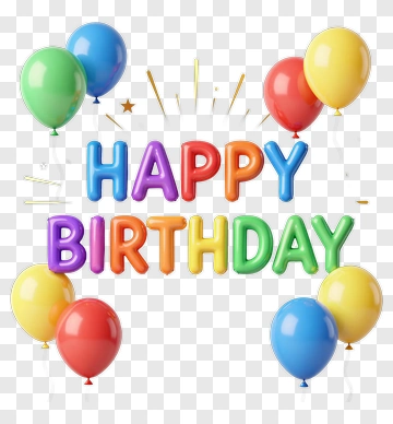 Happy Birthday Balloon Party PNG
