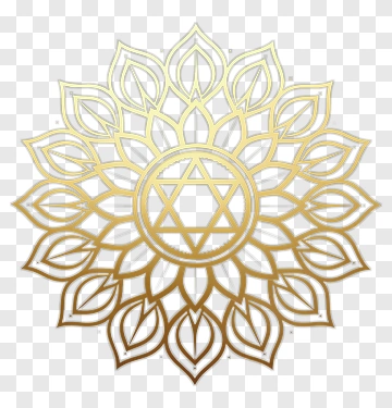Golden Mandala With Star Of David PNG