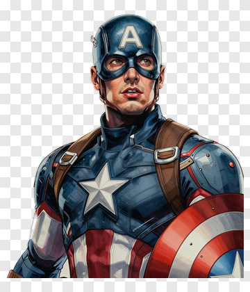 Captain America In Uniform PNG