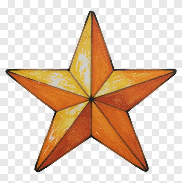 Orange And Yellow Star PNG