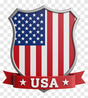American Flag Shield Emblem PNG