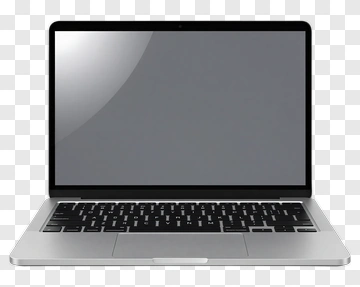 Silver Laptop With Black Keyboard PNG