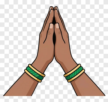 Prayer Hands With Green Bangles PNG