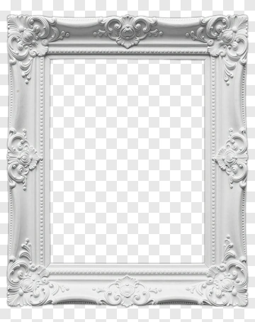 Ornate White Frame PNG