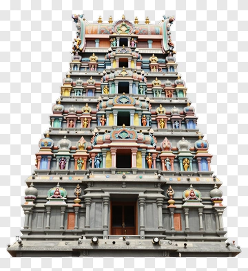 Colorful Temple Tower PNG