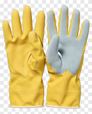 Yellow And Blue Cleaning Gloves PNG