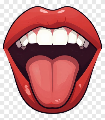Open Mouth With Tongue And Teeth PNG