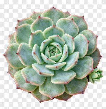 Succulent Plant With Pink Edges PNG