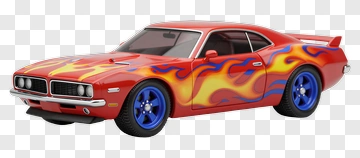 Custom Car With Flame Paint PNG