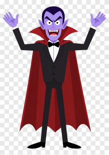 Cartoon Vampire Character PNG