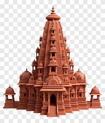 Orange Temple Model PNG