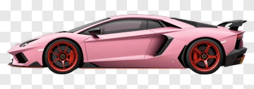 Pink Sports Car Side View PNG