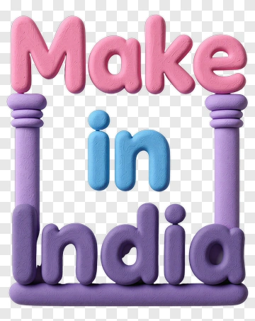 Make In India 3D Logo PNG