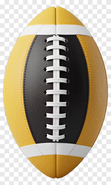 Yellow Black Football PNG