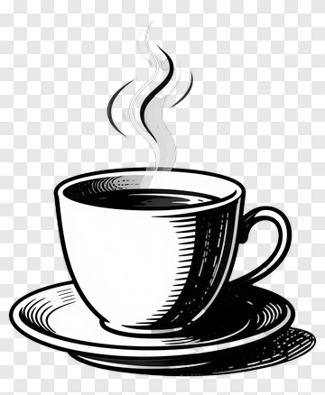 Steaming Coffee Cup On Saucer PNG