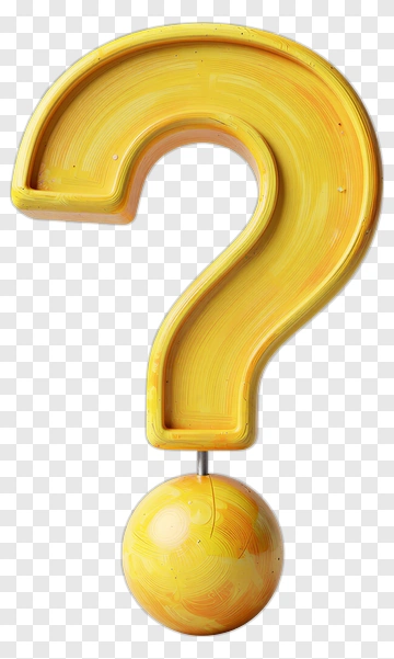 Yellow Question Mark On Sphere PNG
