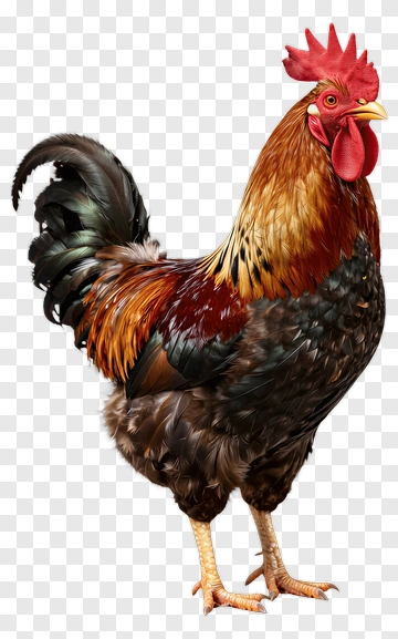 Rooster With Vibrant Plumage PNG