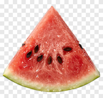 Watermelon Slice With Seeds PNG