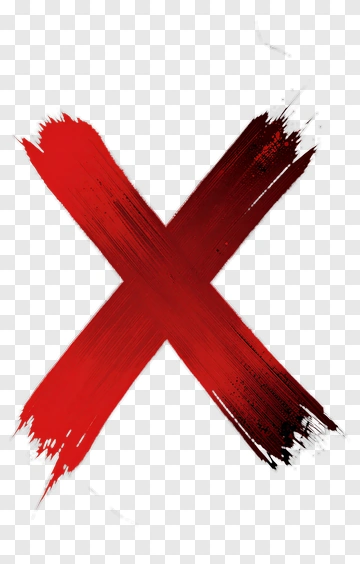 Red Brushstroke Cross PNG