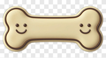 Smiling Dog Bone Cookie PNG