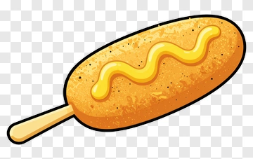 Corn Dog With Mustard PNG
