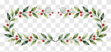Watercolor Leaf And Berry Wreath PNG